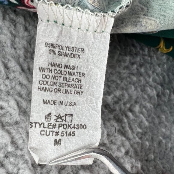 Pomelo Womens Tunic Top Medium Green Floral‎ 3/4 Sleeve Pullover Shirt - Picture 7 of 10